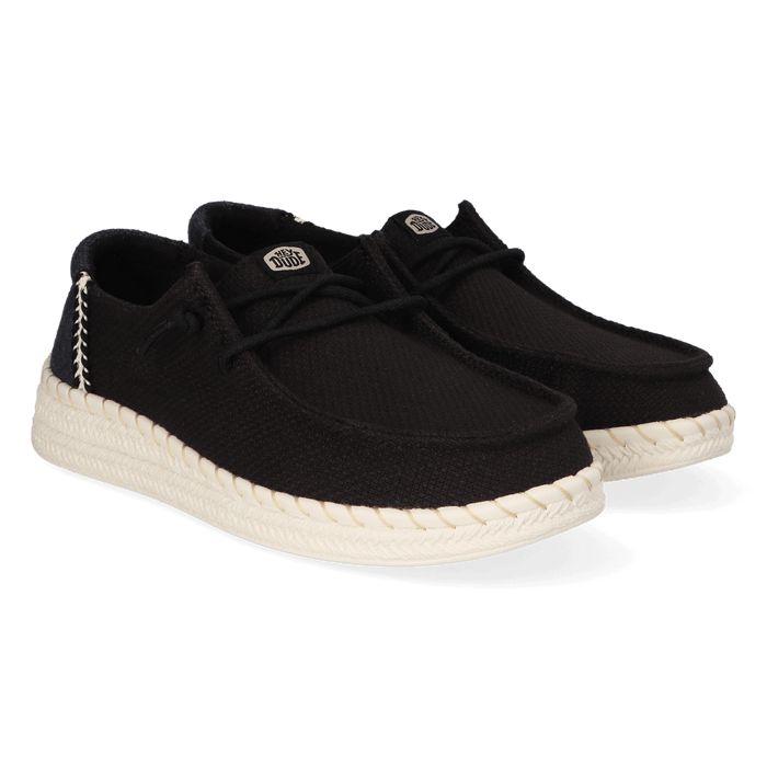 Wendy Espadrille Woven Dames Instappers Black
