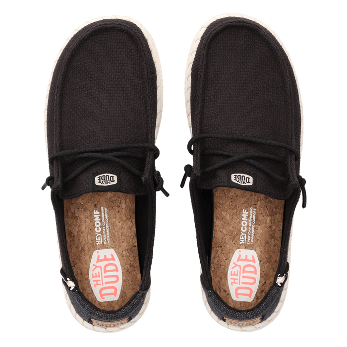 Wendy Espadrille Woven Dames Instappers Black