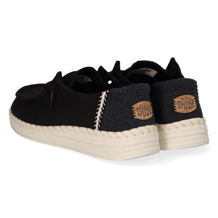 Wendy Espadrille Woven Dames Instappers Black