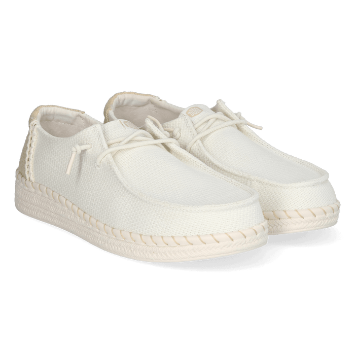 Wendy Espadrille Woven Dames Instappers White