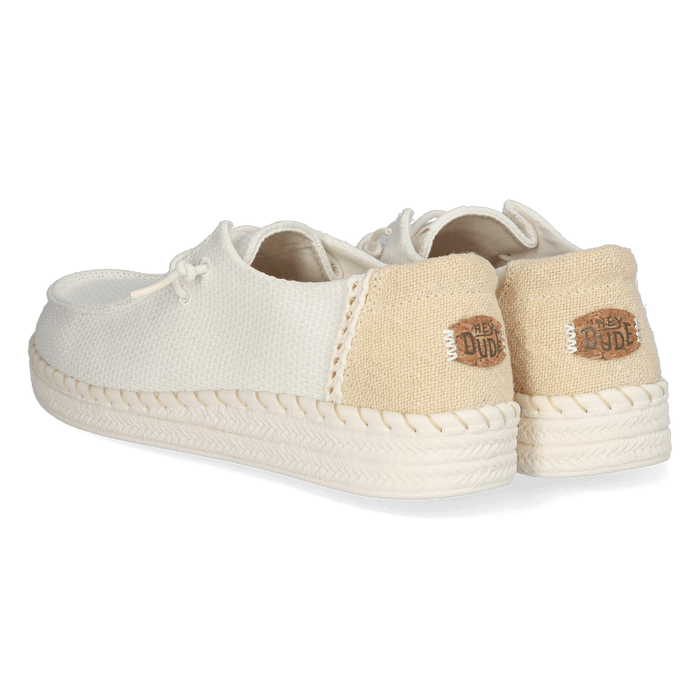 Wendy Espadrille Woven Dames Instappers White