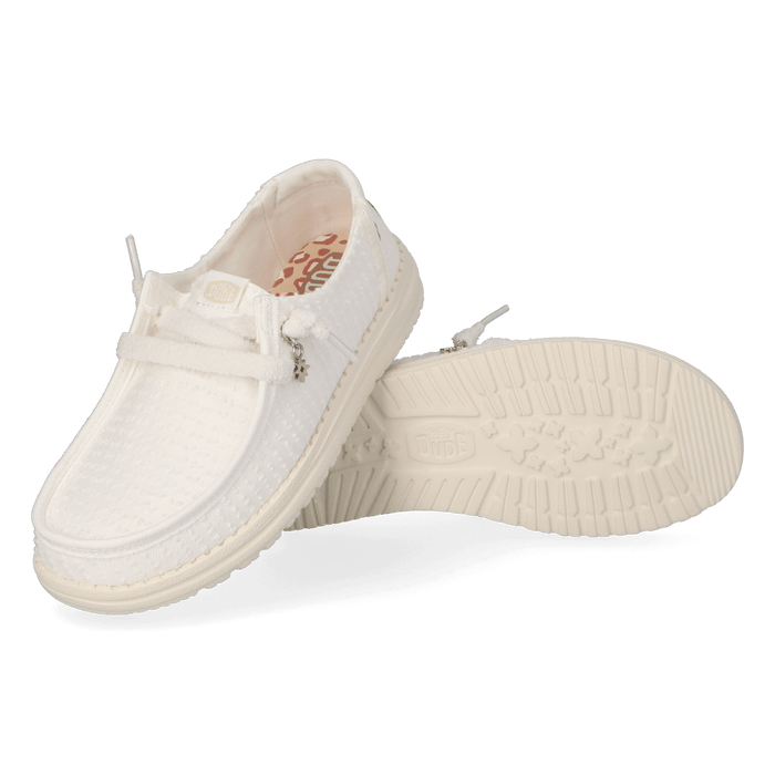 Wendy Frayed Canvas Dames Instappers Snow White