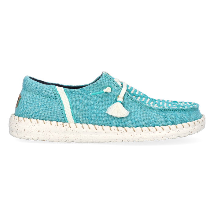 Wendy Funk Coastal Jute Dames Instappers Ceramic Blue