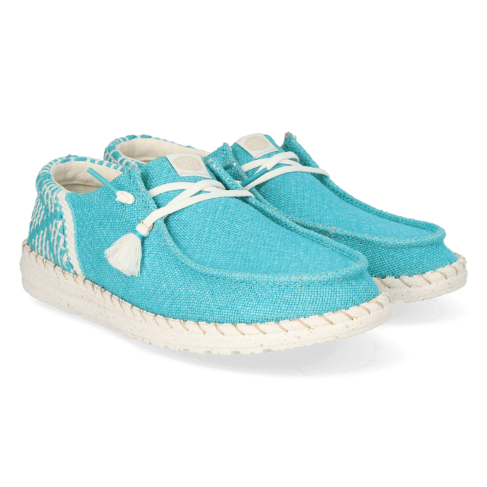 Wendy Funk Coastal Jute Dames Instappers Ceramic Blue