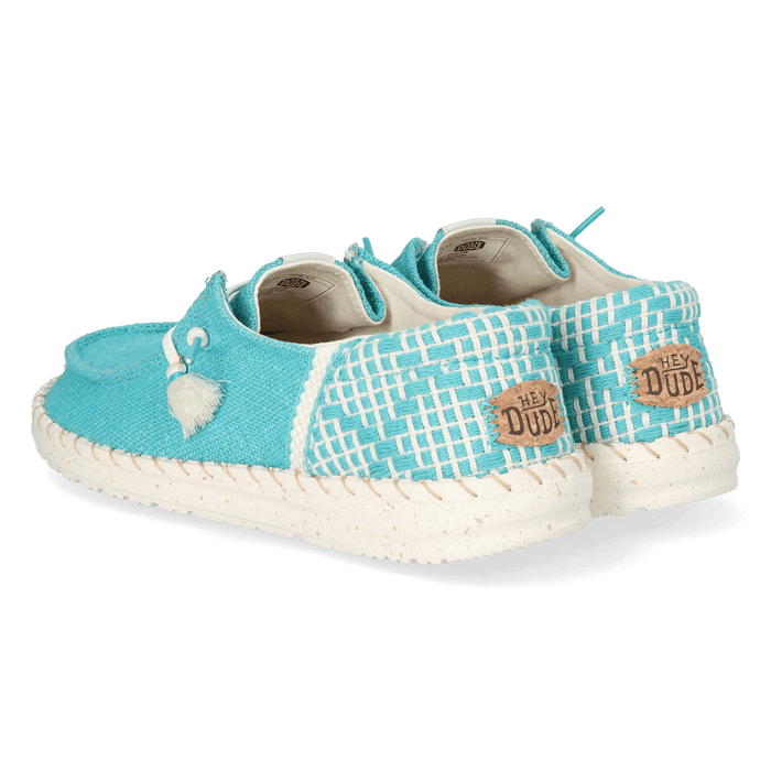 Wendy Funk Coastal Jute Dames Instappers Ceramic Blue
