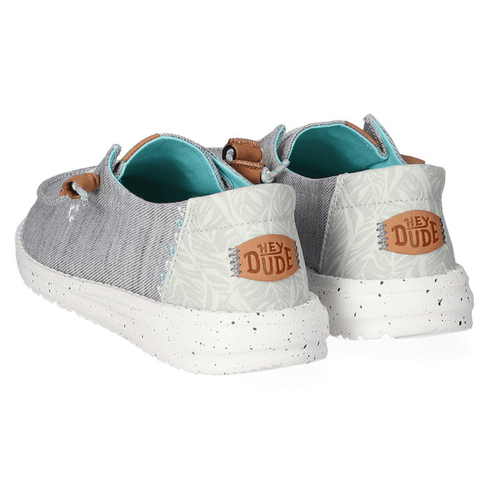 Wendy Heathered Slub Tropical Dames Instappers Grey