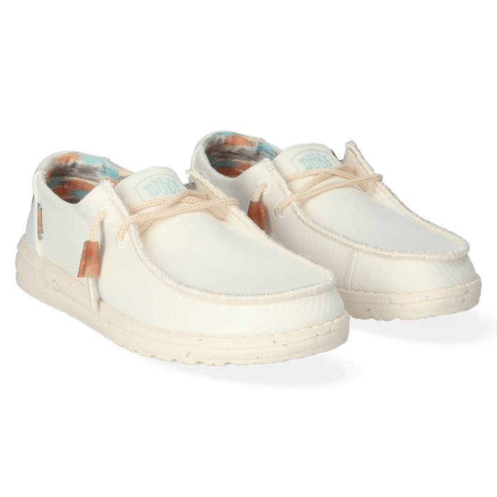 Wendy Knit Dames Instappers White