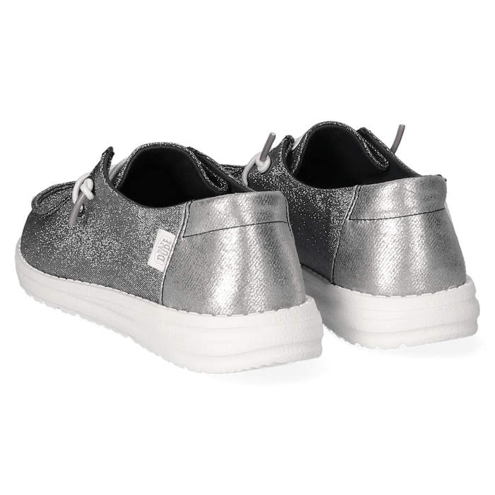 Wendy Metallic Sparkle Dames Instappers Charcoal