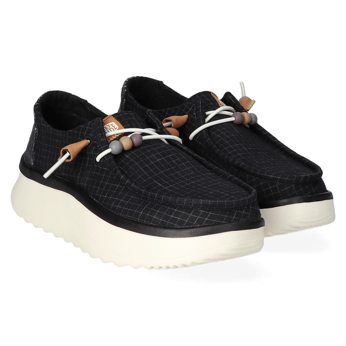 Wendy Peak Baja Dames Instappers Stripe Black