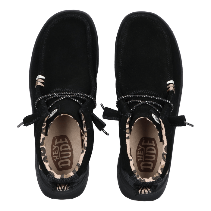 Wendy Peak Hi Suede Dames Instappers Black
