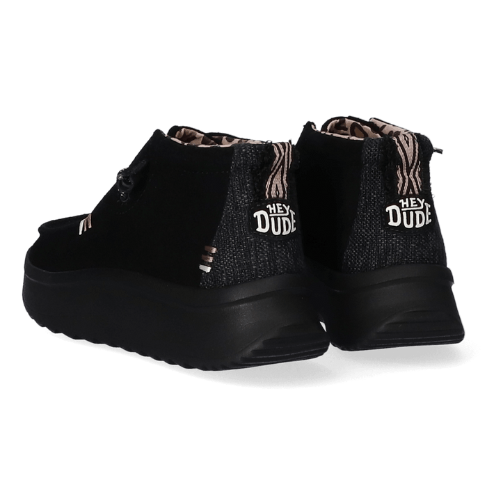 Wendy Peak Hi Suede Dames Instappers Black