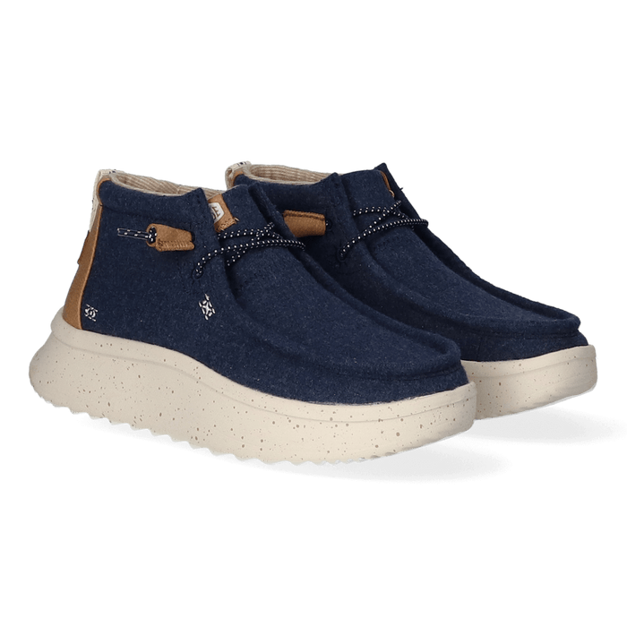 Wendy Peak Hi Wool Dames Instappers Navy