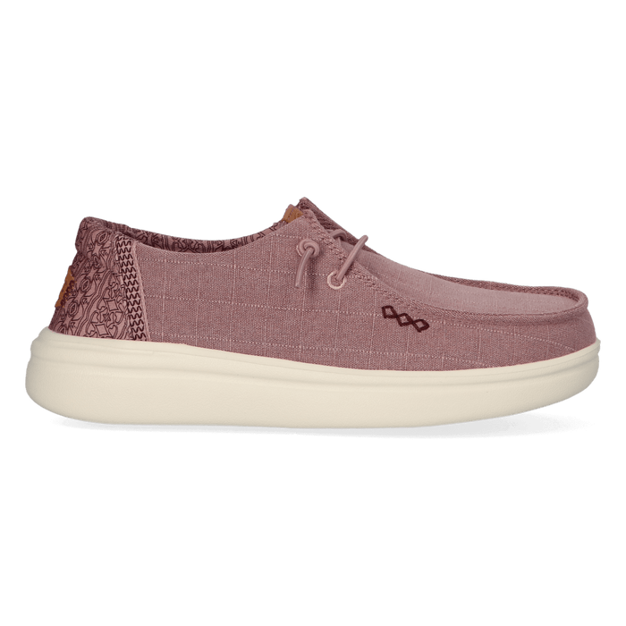 Wendy Rise Chambray Grid Dames Instappers Rose Purple