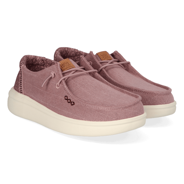 Wendy Rise Chambray Grid Dames Instappers Rose Purple