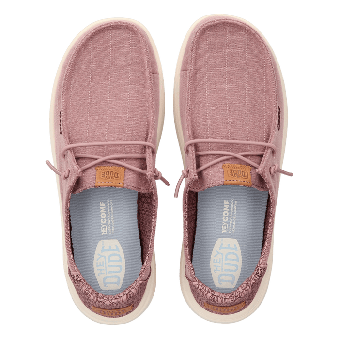 Wendy Rise Chambray Grid Dames Instappers Rose Purple