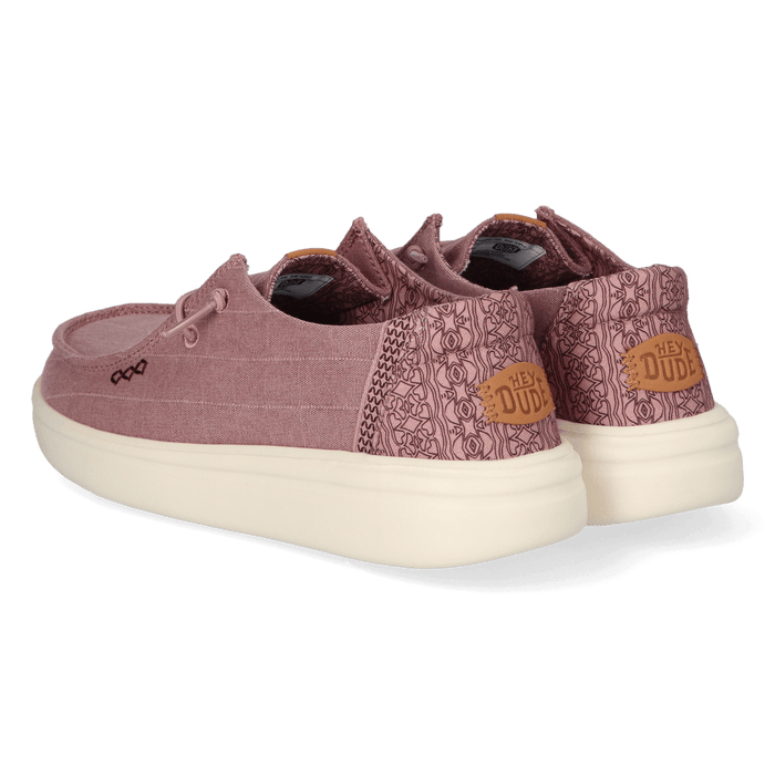 Wendy Rise Chambray Grid Dames Instappers Rose Purple