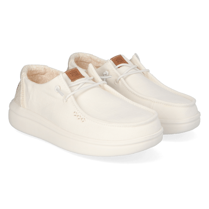 Wendy Rise Chambray Grid Dames Instappers Snow White