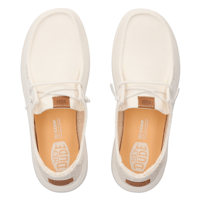 Wendy Rise Chambray Grid Dames Instappers Snow White