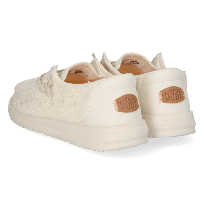 Wendy Sequin Lace Dames Instappers Ivory
