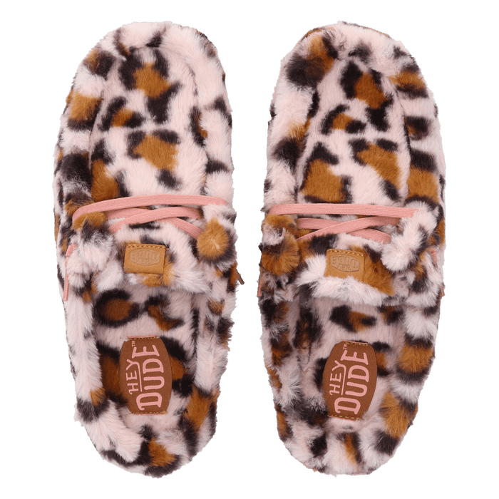 Wendy Slipper Leo Fur Dames Pantoffels Pink/Multi