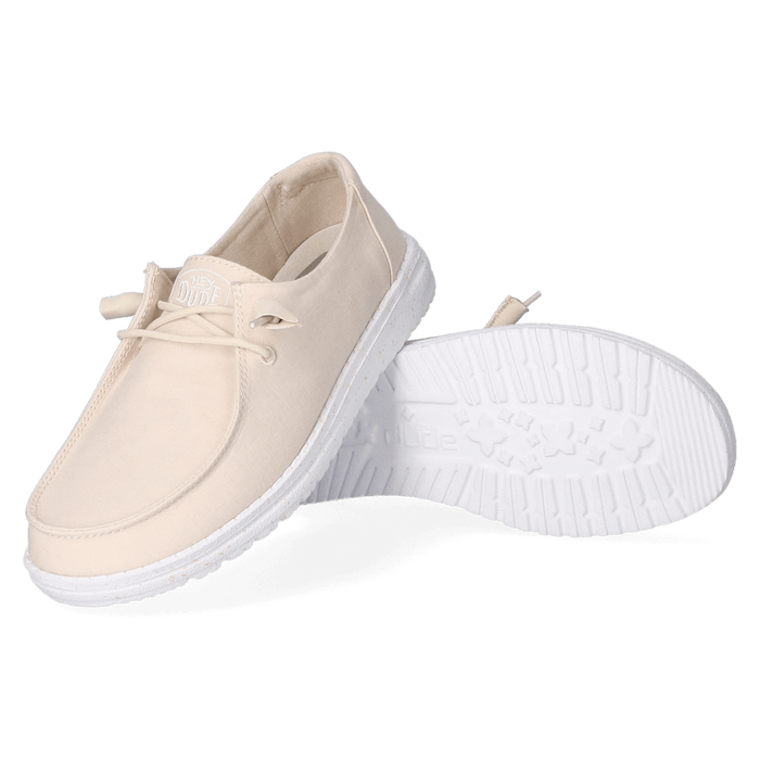 Wendy Slub Canvas Dames Instappers Natural