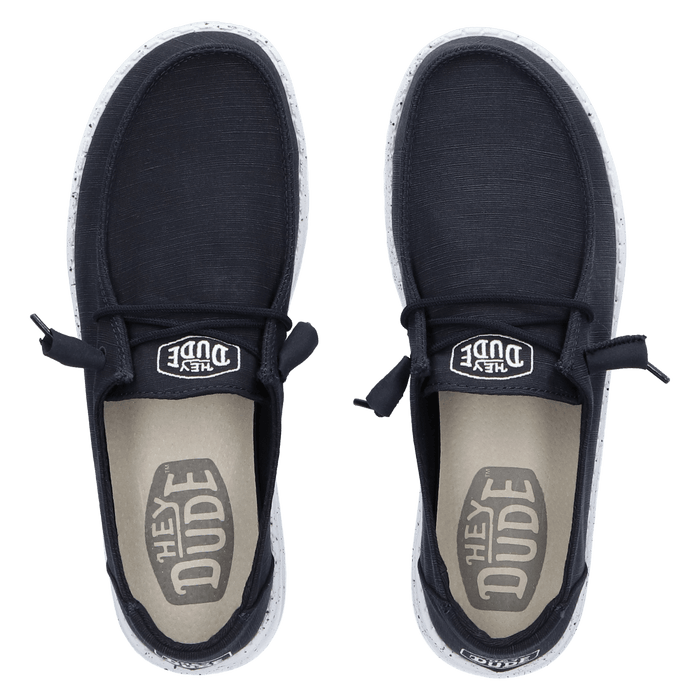 Wendy Slub Canvas Dames Instappers Navy