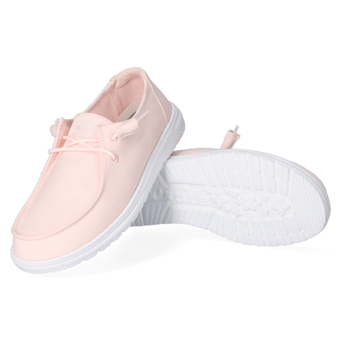 Wendy Slub Canvas Dames Instappers Pink