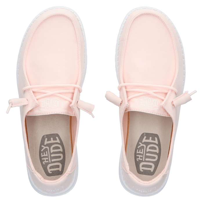 Wendy Slub Canvas Dames Instappers Pink