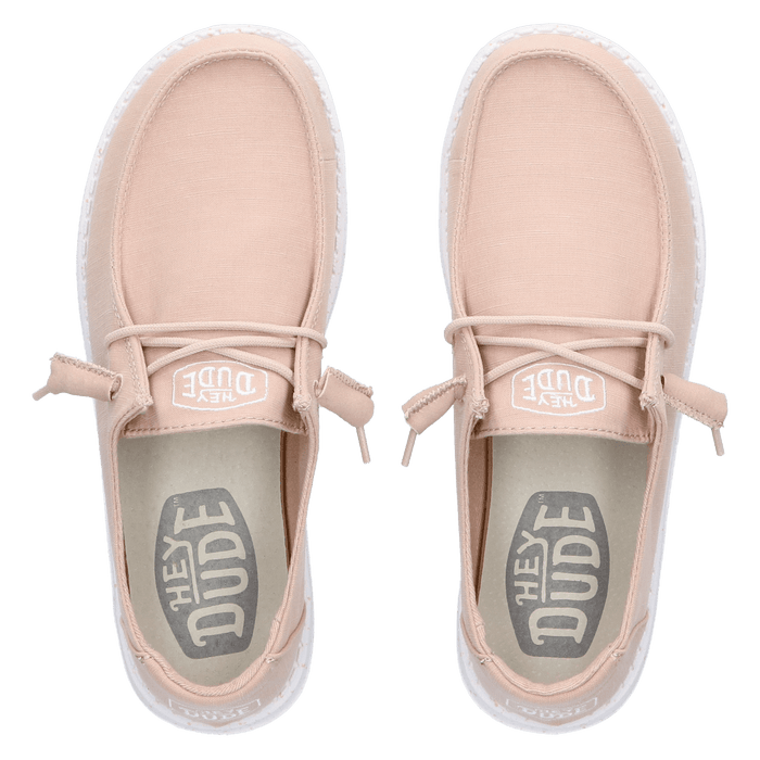Wendy Slub Canvas Dames Instappers Tan