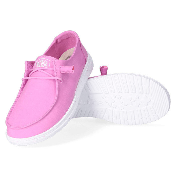 Wendy Slub Canvas Dames Instappers Violet