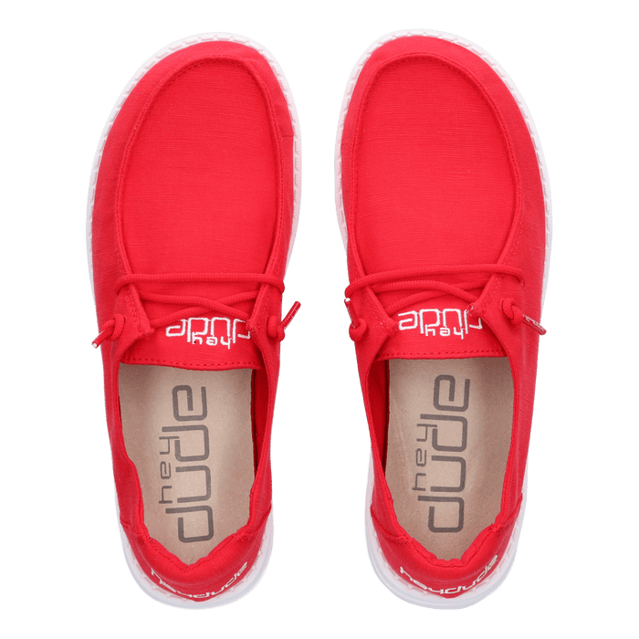 Wendy Slub Dames Instappers Red