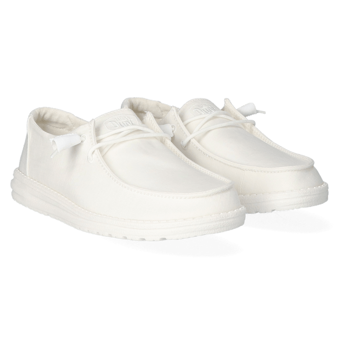 Wendy Slub Dames Instappers White