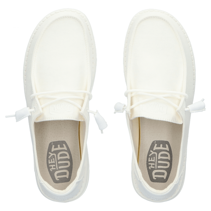 Wendy Slub Dames Instappers White