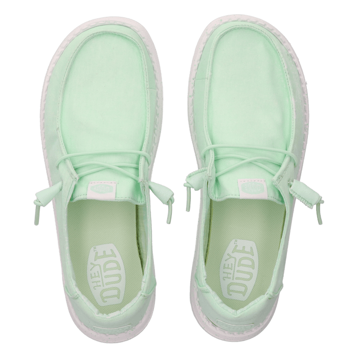 Wendy Stretch Canvas Dames Instappers Bay Blue