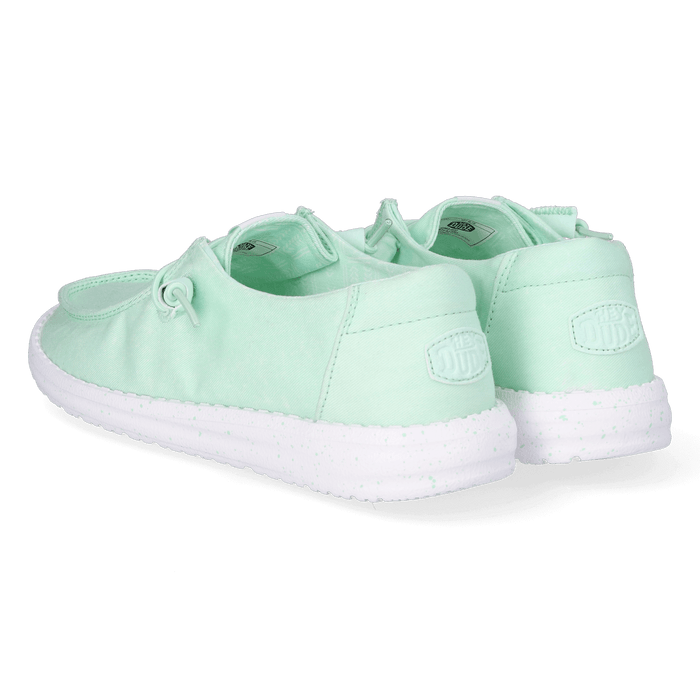 Wendy Stretch Canvas Dames Instappers Bay Blue