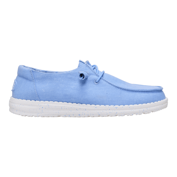 Wendy Stretch Canvas Dames Instappers Hydrangea Blue