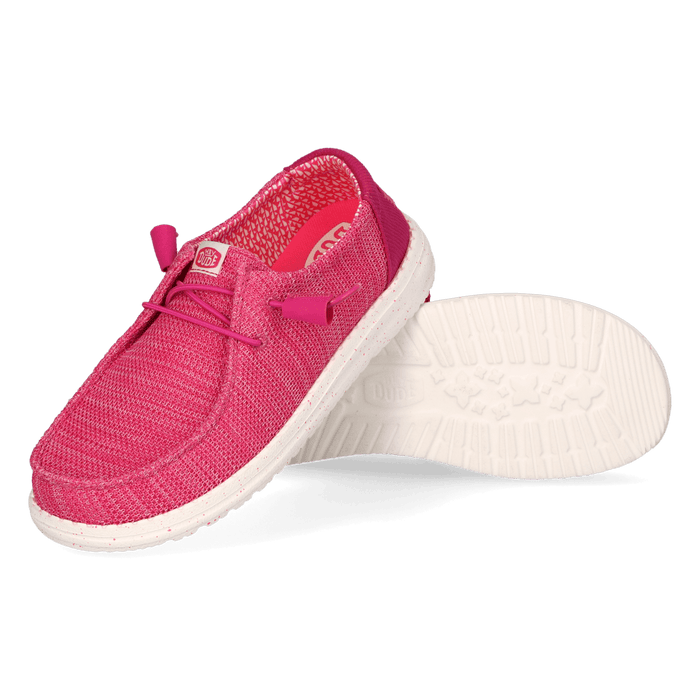 Wendy Stretch Sox Dames Instappers Fuchsia Pink