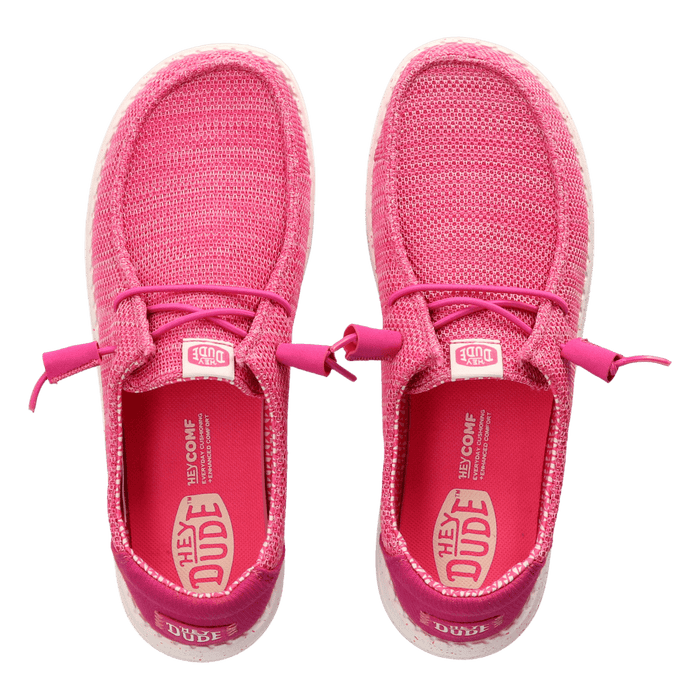 Wendy Stretch Sox Dames Instappers Fuchsia Pink