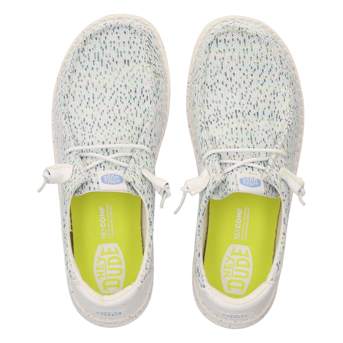Wendy Stretch Speckle Dames Instappers White/Multi