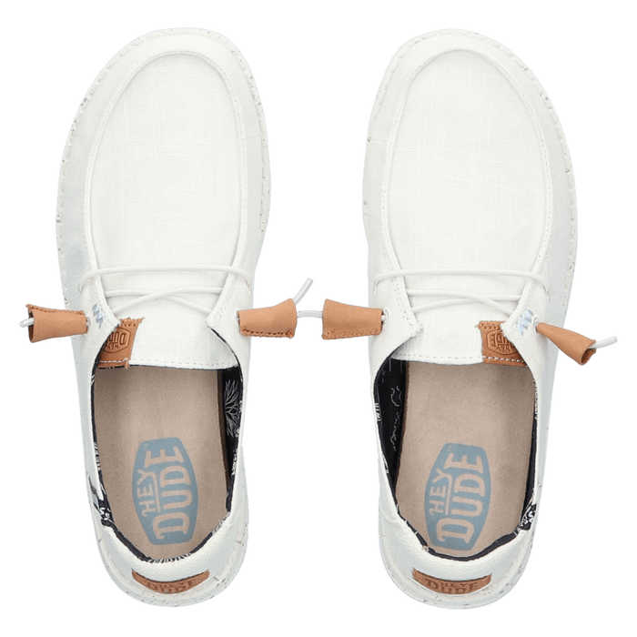 Wendy Washed Canvas Dames Instapper White