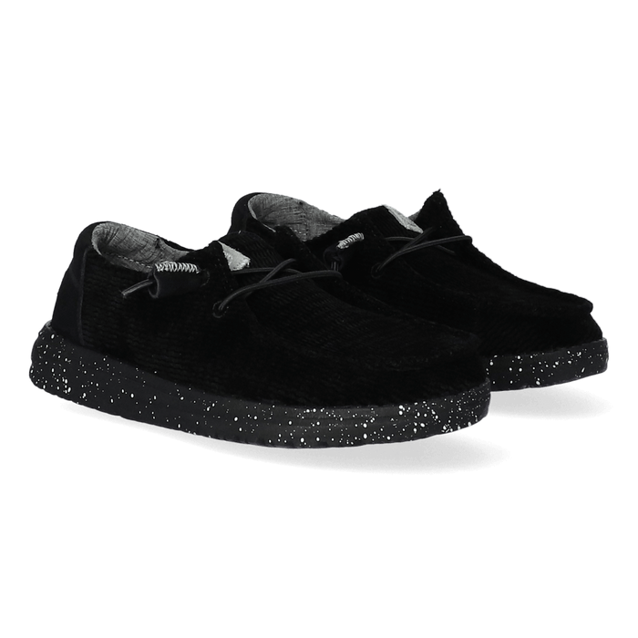 Wendy Wave Corduroy Dames Instappers Black