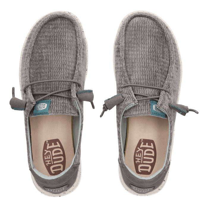 Wendy Wave Corduroy Dames Instappers Charcoal