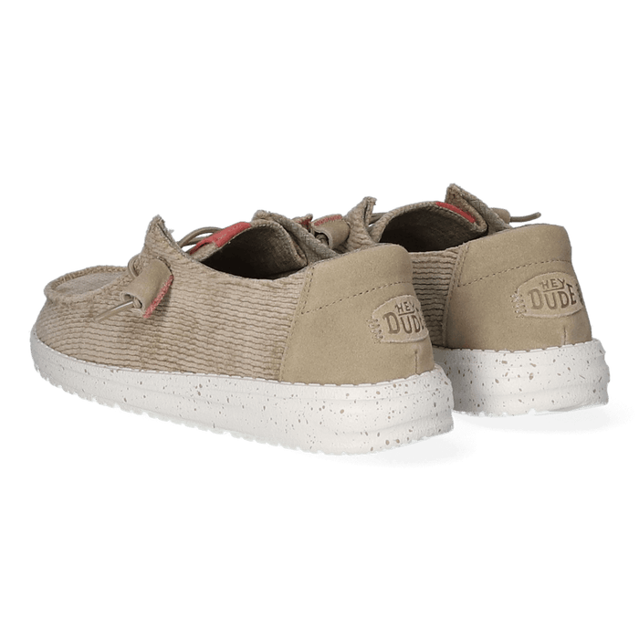 Wendy Wave Corduroy Dames Instappers Olive Grey