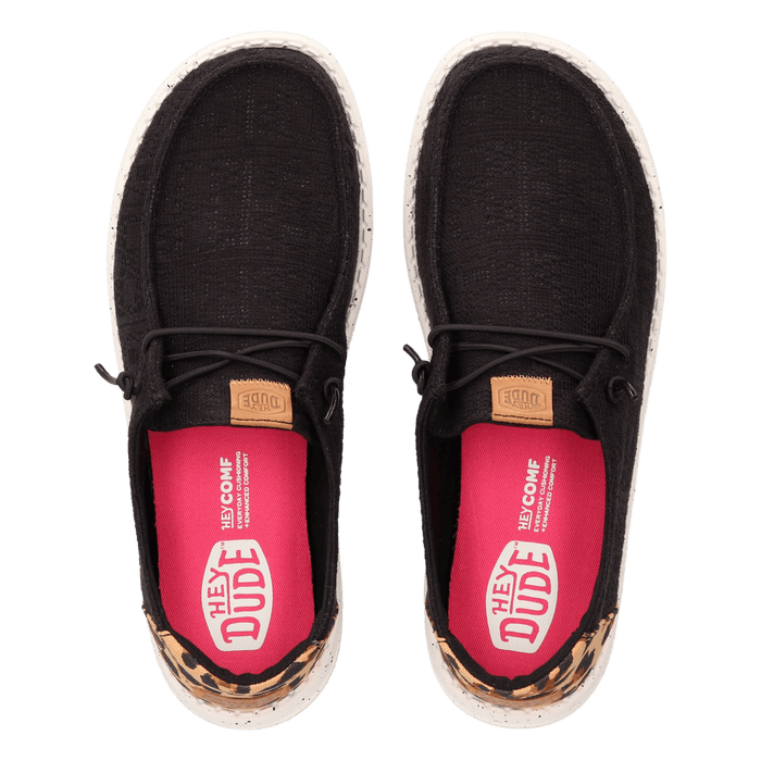 Wendy Wildcat Dames Instappers Black/Leopard