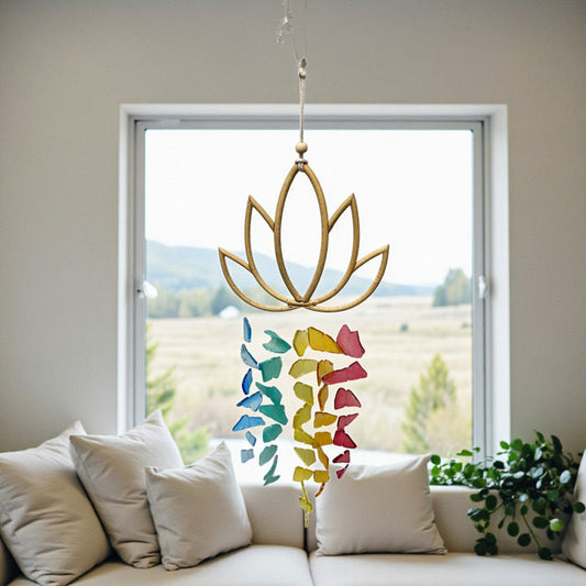 Windchime - Sea Glass, Lotus Multicolor
