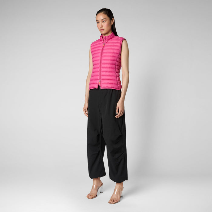 WOMEN'S ANITA PUFFER VEST IN GEM PINK