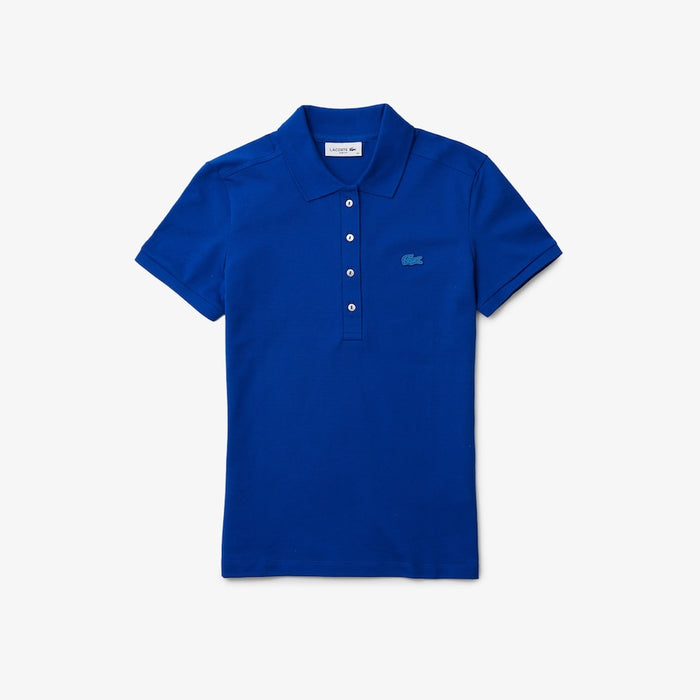 Women's Lacoste Slim fit Stretch Cotton Piqué Polo Shirt Cobalt