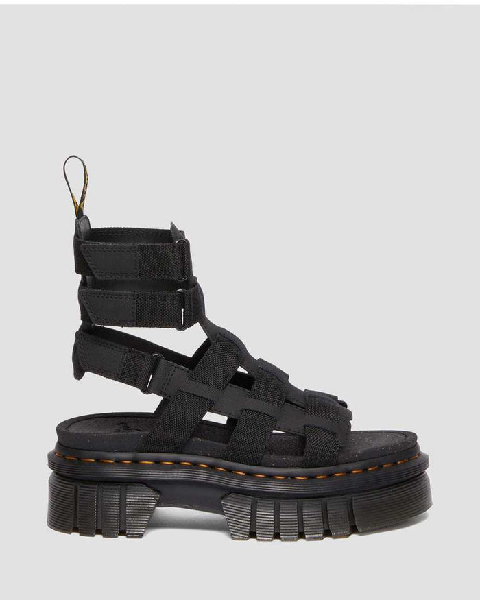 Women's Ricki Leather Platform Gladiator Sandals Black