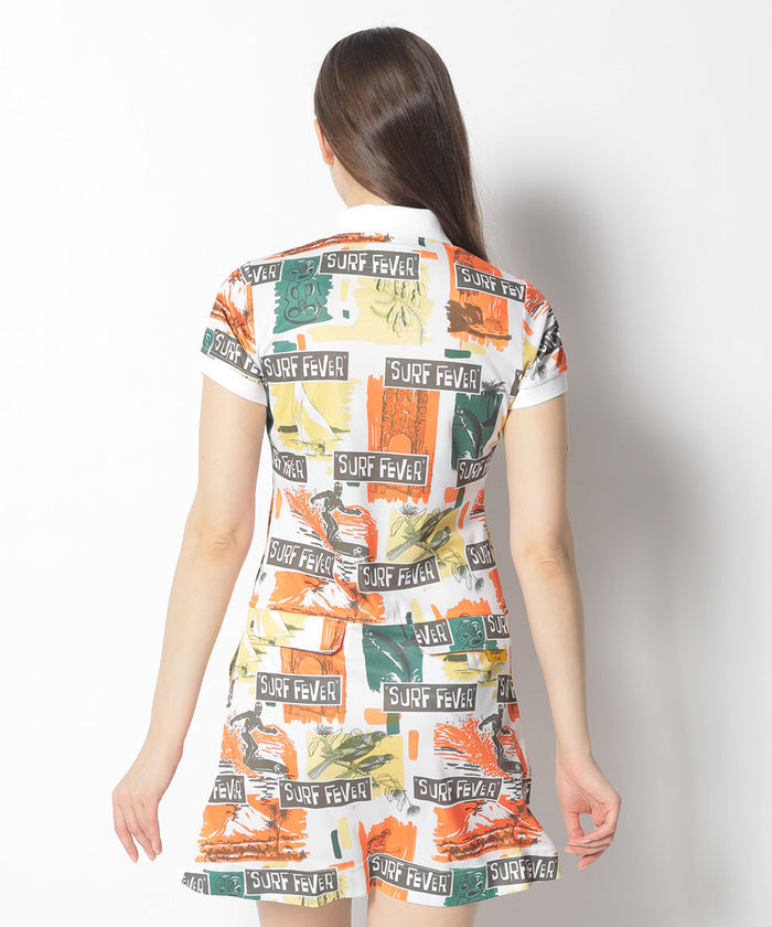 Women's Sprout Polo Dress Orange
