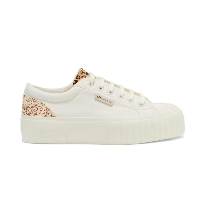 Zapatilla 2631 Calfhair Det White Avorio Leopard